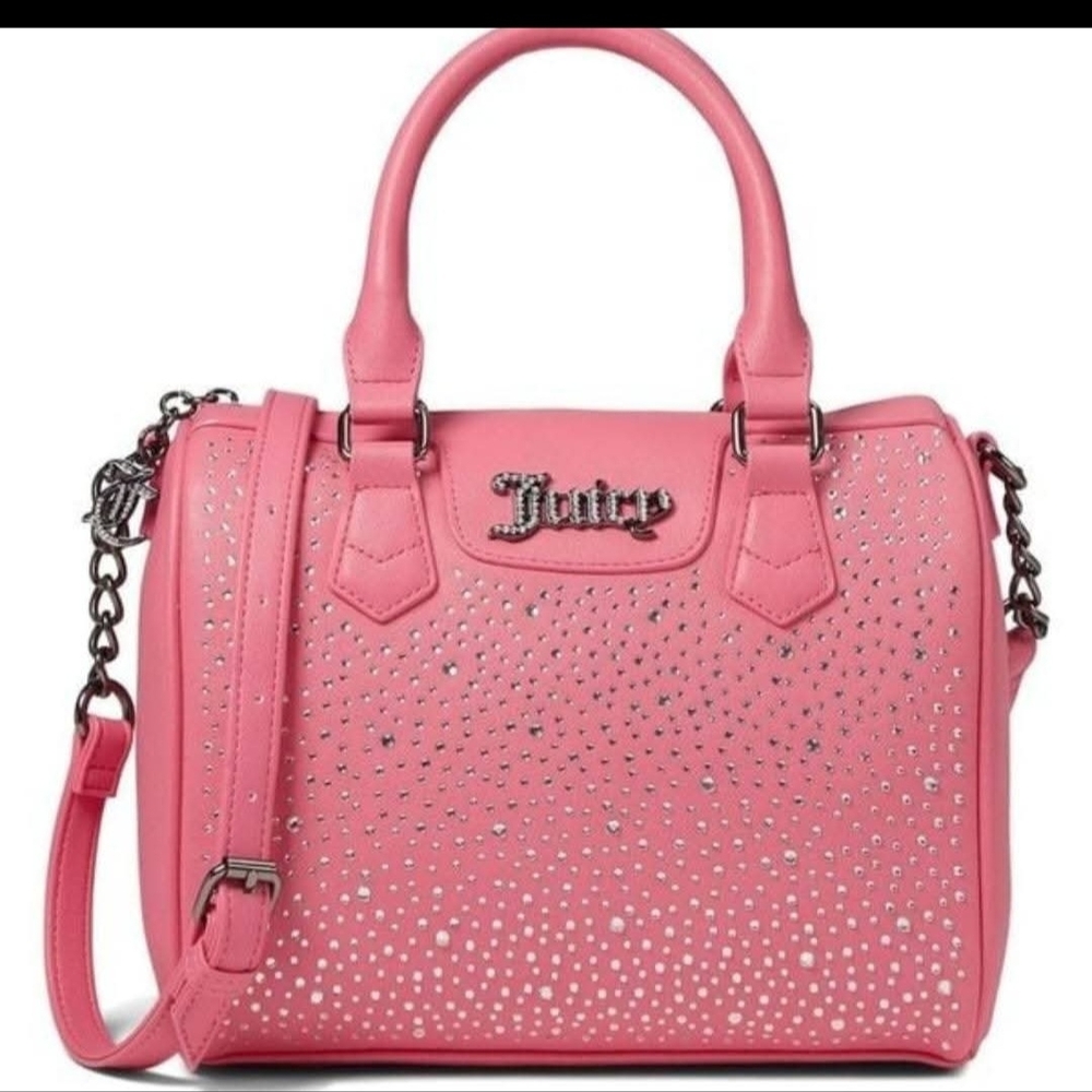 Juicy Couture Pink Satchel with Crystals